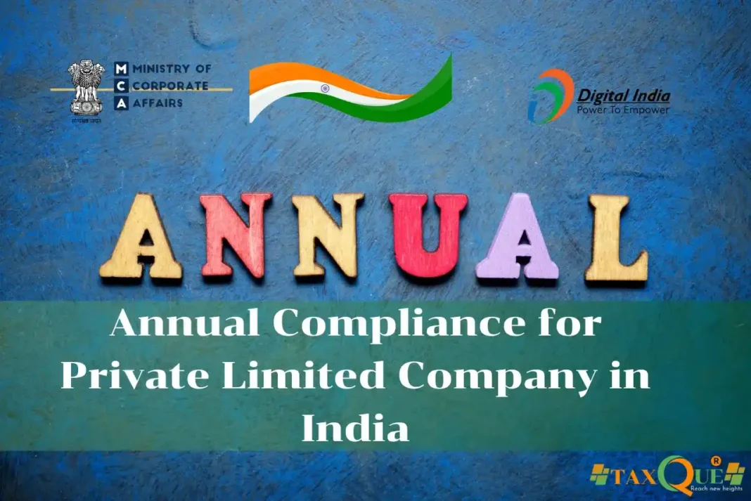 Annual Compliance for Private Limited Company in India Company compliance
